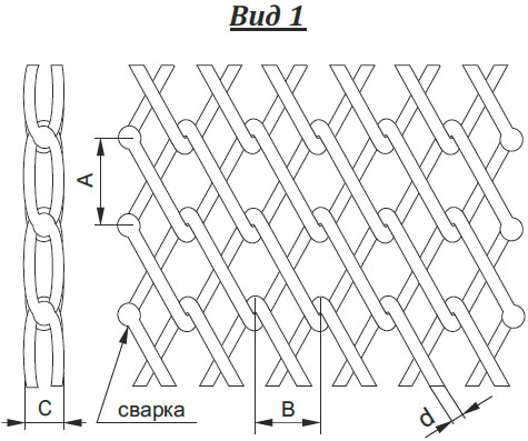 Сетка плетеная одинарная транспортерная Аксоид Тип 2